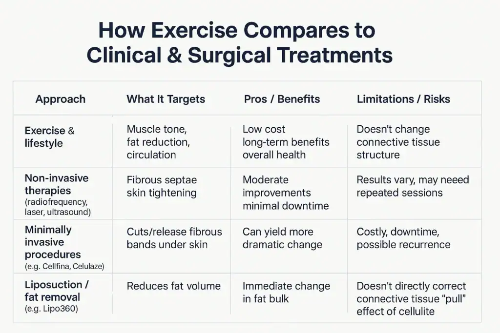 Sculpting Your Bum: Can Toning Exercises Really Reduce Cellulite? 2 How exercise compares to treatments from Lipo 360 Deal