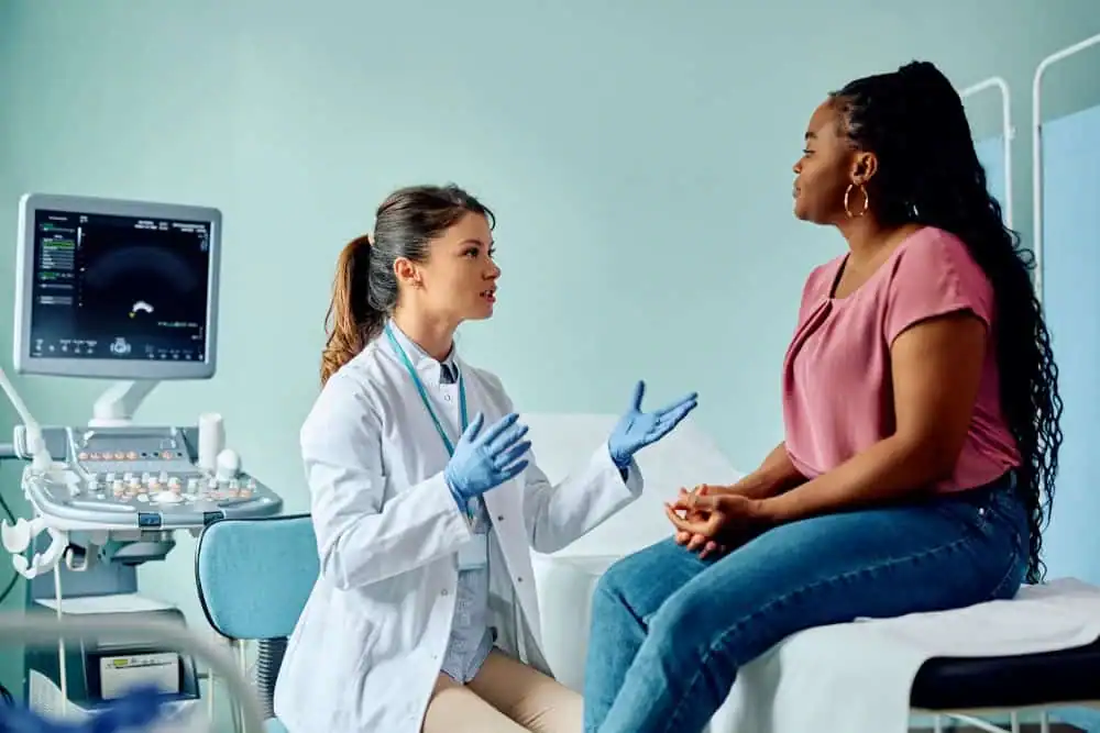 Woman have consultation about vaginal laxity Deal