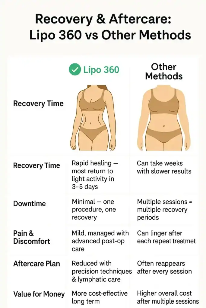 Recovery and Aftercare for Fat-Dissolving Surgery 2 Table to show fat dissolving injection aftercare Deal